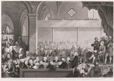 Die Generalversammlung der Kirche von Schottland wie 1783, gestochen von T. Brown, aus 